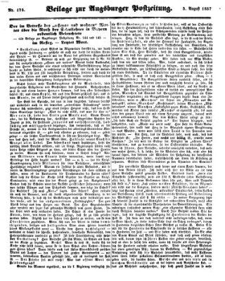 Augsburger Postzeitung Mittwoch 5. August 1857