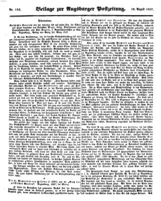 Augsburger Postzeitung Mittwoch 19. August 1857