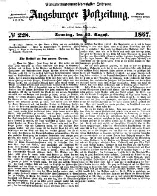 Augsburger Postzeitung Sonntag 23. August 1857