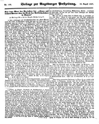 Augsburger Postzeitung Dienstag 25. August 1857