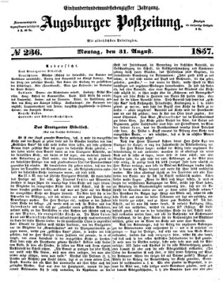 Augsburger Postzeitung Montag 31. August 1857