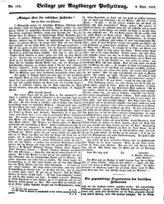 Augsburger Postzeitung Mittwoch 2. September 1857