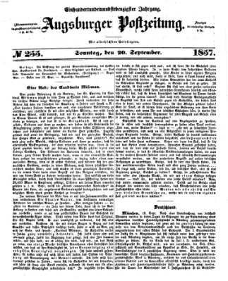 Augsburger Postzeitung Sonntag 20. September 1857