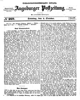 Augsburger Postzeitung Sonntag 4. Oktober 1857