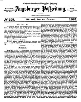 Augsburger Postzeitung Mittwoch 14. Oktober 1857