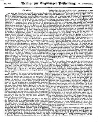 Augsburger Postzeitung Dienstag 20. Oktober 1857