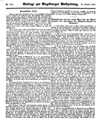 Augsburger Postzeitung Mittwoch 21. Oktober 1857