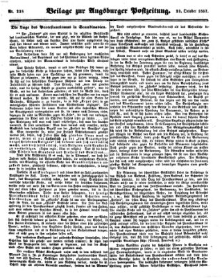 Augsburger Postzeitung Freitag 23. Oktober 1857