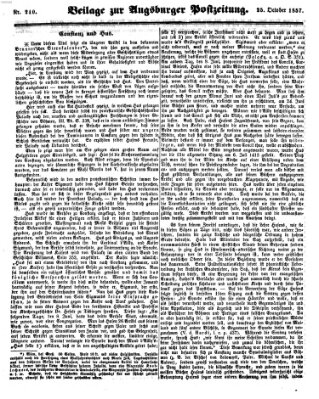 Augsburger Postzeitung Sonntag 25. Oktober 1857