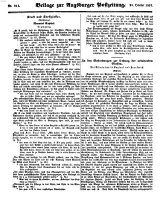 Augsburger Postzeitung Donnerstag 29. Oktober 1857