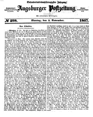 Augsburger Postzeitung Montag 2. November 1857