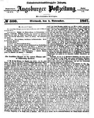 Augsburger Postzeitung Mittwoch 4. November 1857