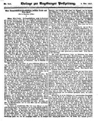 Augsburger Postzeitung Donnerstag 5. November 1857