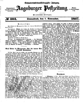 Augsburger Postzeitung Samstag 7. November 1857