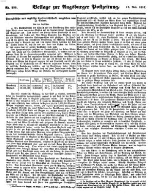 Augsburger Postzeitung Sonntag 15. November 1857