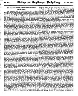 Augsburger Postzeitung Samstag 28. November 1857