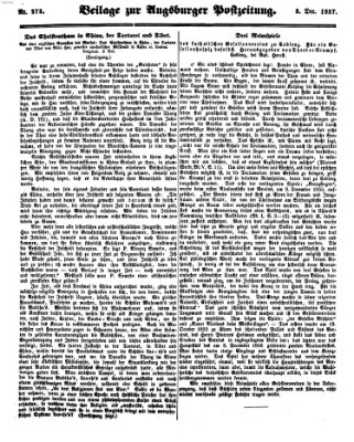 Augsburger Postzeitung Donnerstag 3. Dezember 1857