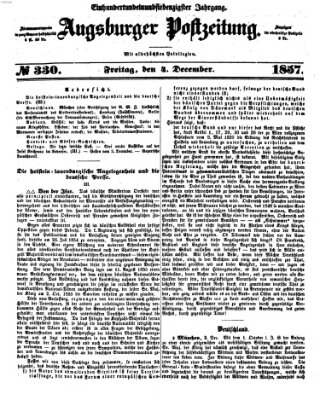 Augsburger Postzeitung Freitag 4. Dezember 1857