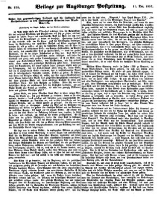 Augsburger Postzeitung Freitag 11. Dezember 1857