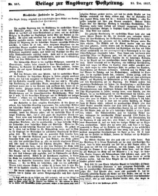 Augsburger Postzeitung Sonntag 20. Dezember 1857