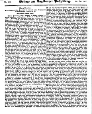 Augsburger Postzeitung Donnerstag 24. Dezember 1857