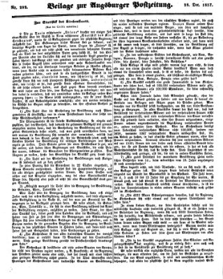 Augsburger Postzeitung Montag 28. Dezember 1857