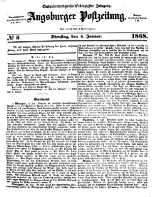 Augsburger Postzeitung Dienstag 5. Januar 1858