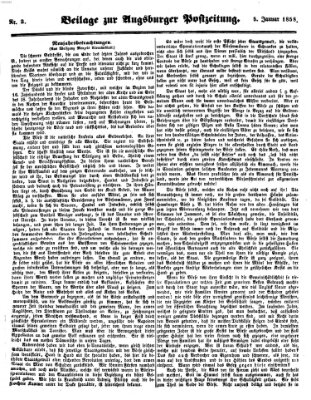 Augsburger Postzeitung Dienstag 5. Januar 1858