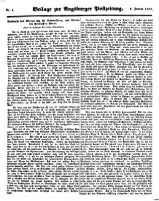 Augsburger Postzeitung Freitag 8. Januar 1858