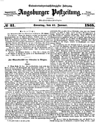 Augsburger Postzeitung Sonntag 31. Januar 1858