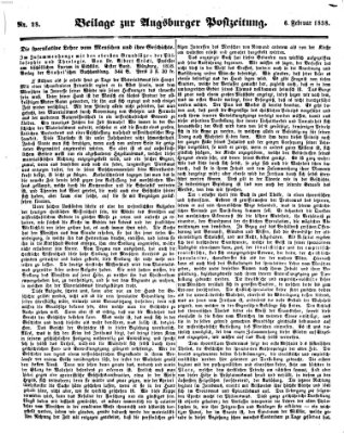 Augsburger Postzeitung Samstag 6. Februar 1858