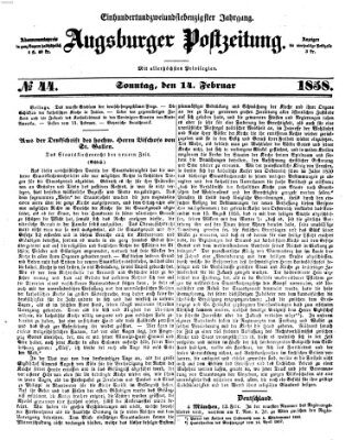 Augsburger Postzeitung Sonntag 14. Februar 1858