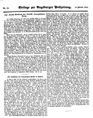 Augsburger Postzeitung Sonntag 14. Februar 1858