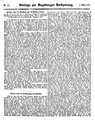 Augsburger Postzeitung Samstag 6. März 1858