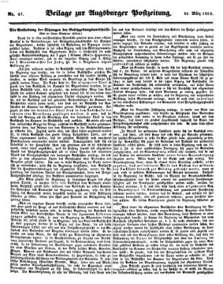 Augsburger Postzeitung Freitag 26. März 1858