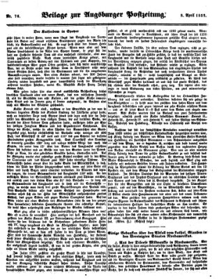 Augsburger Postzeitung Donnerstag 8. April 1858