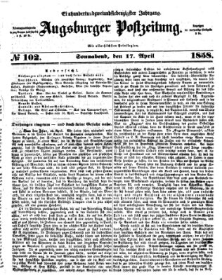 Augsburger Postzeitung Samstag 17. April 1858