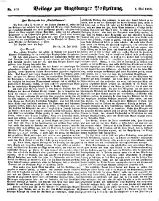 Augsburger Postzeitung Samstag 8. Mai 1858