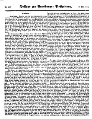 Augsburger Postzeitung Samstag 15. Mai 1858