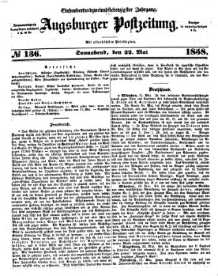 Augsburger Postzeitung Samstag 22. Mai 1858