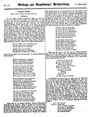 Augsburger Postzeitung Mittwoch 26. Mai 1858