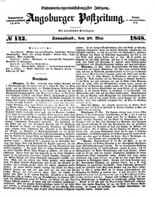 Augsburger Postzeitung Samstag 29. Mai 1858