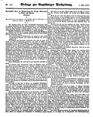 Augsburger Postzeitung Freitag 4. Juni 1858