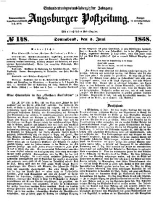 Augsburger Postzeitung Samstag 5. Juni 1858