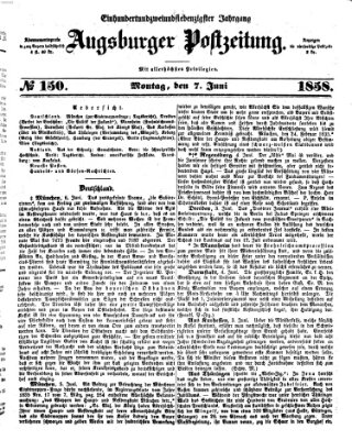 Augsburger Postzeitung Montag 7. Juni 1858