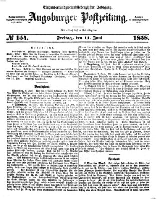 Augsburger Postzeitung Freitag 11. Juni 1858