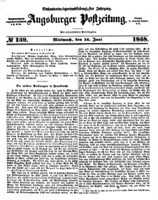 Augsburger Postzeitung Mittwoch 16. Juni 1858