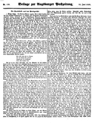 Augsburger Postzeitung Mittwoch 23. Juni 1858