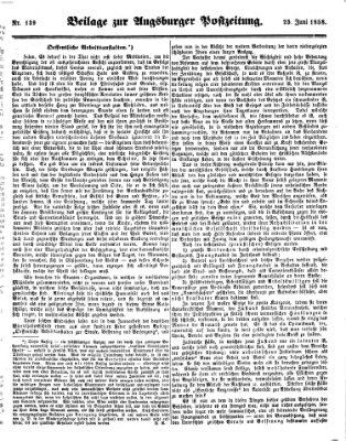 Augsburger Postzeitung Freitag 25. Juni 1858