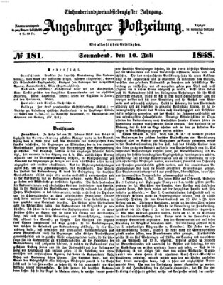 Augsburger Postzeitung Samstag 10. Juli 1858